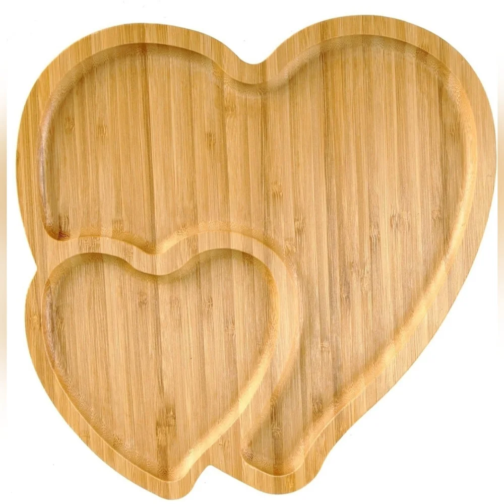 Heart Shaped Charcuterie Board Wood Serving Platters, Valentine's day decor
